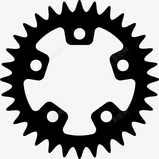 链轮自行车自行车零件图标svg_新图网 https://ixintu.com 自行车 自行车零件 链轮 齿轮