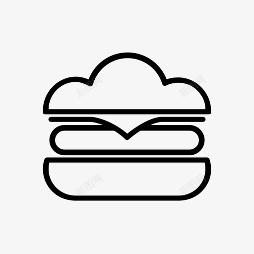 汉堡包小面包芝士汉堡图标svg_新图网 https://ixintu.com 小面包 快餐 汉堡包 芝士汉堡 餐厅