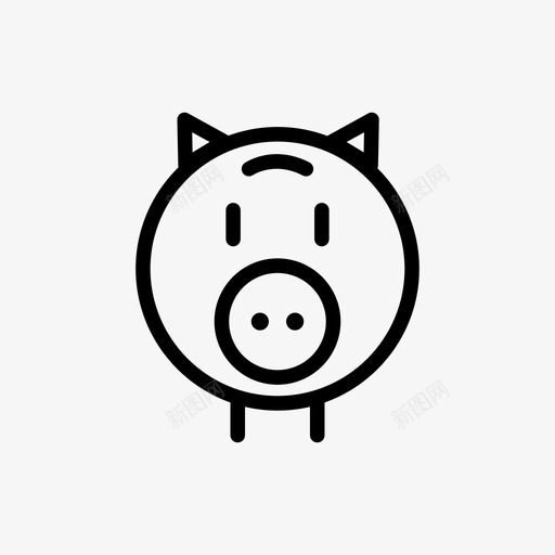 存钱罐动物硬币图标svg_新图网 https://ixintu.com 储蓄 动物 存钱罐 投资 猪肉 硬币 钱