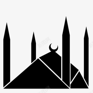 费萨尔清真寺寺庙宗教图标图标