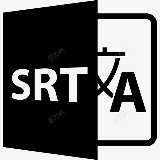 SRT文件格式变量接口文件格式样式图标svg_新图网 https://ixintu.com SRT文件格式变量 接口 文件格式样式