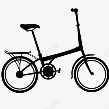 自行车双轮车自行车折叠图标图标