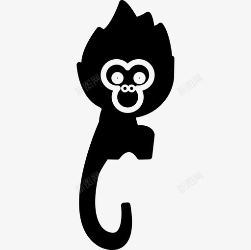 长尾巴的小猴子动物几只图标svg_新图网 https://ixintu.com 几只 动物 长尾巴的小猴子