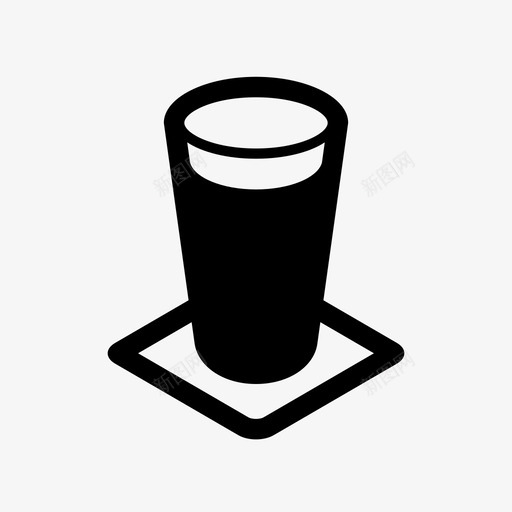 杯垫酒酒吧图标svg_新图网 https://ixintu.com 啤酒 广场 杯垫 酒 酒吧
