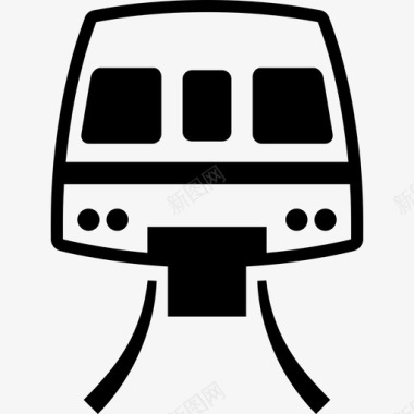 火车公共交通有轨电车地铁铁路图标图标