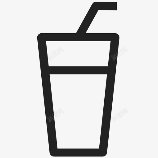 饮料吸管柠檬水图标svg_新图网 https://ixintu.com 冰镇 吸管 咖啡 柠檬水 水 玻璃杯 饮料