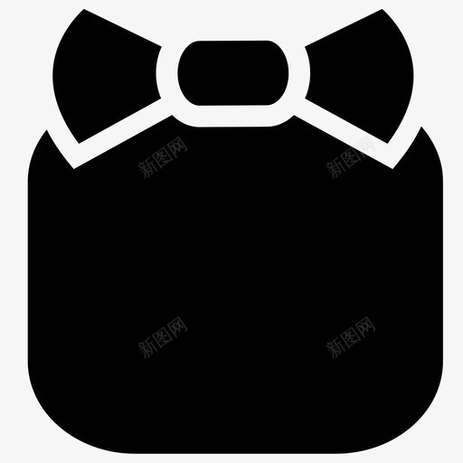 礼品蝴蝶结盒子图标svg_新图网 https://ixintu.com 丝带 假日 包装 圣诞节 盒子 礼品 礼物 蝴蝶结
