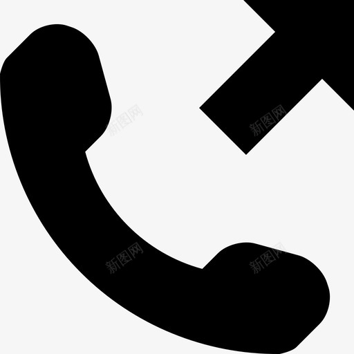 拨出电话接听来电图标svg_新图网 https://ixintu.com 拨出电话 接听 来电 电话 通讯 通话