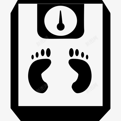 秤上的脚印工具和器具生活方式图标svg_新图网 https://ixintu.com 工具和器具 生活方式 秤上的脚印