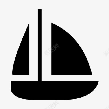 帆船海洋海图标图标