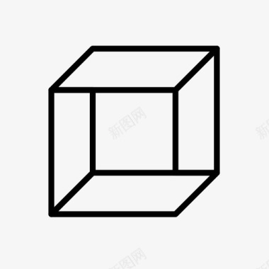 视错觉正方形立体图标图标
