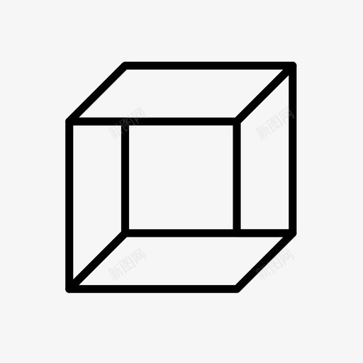 视错觉正方形立体图标svg_新图网 https://ixintu.com 不可能的实体 几何 奇怪 形状 正方形 立体 视错觉 面孔