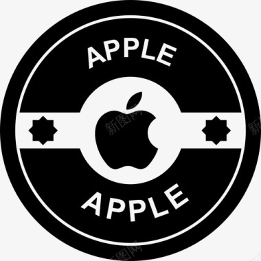 苹果复古徽章标志复古社交徽章图标图标