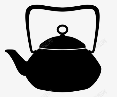 茶壶食物食物容器图标图标