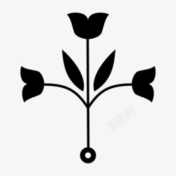 抽象郁金香花抽象抽象花图标高清图片