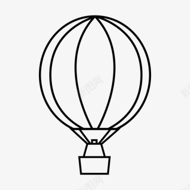 热气球漂浮飞行图标图标