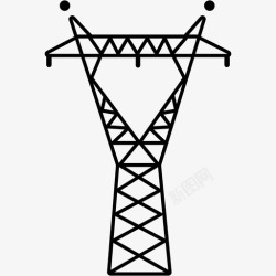 电力线路输电塔电气化工业电力电力线路图标高清图片