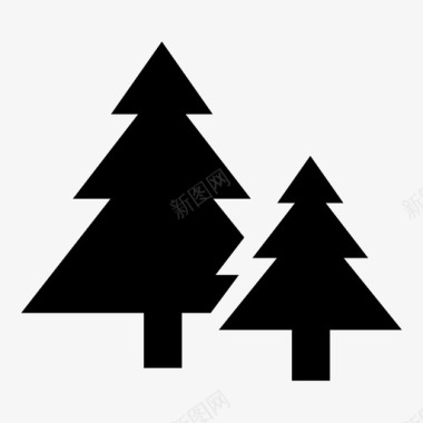 森林木材树木图标图标