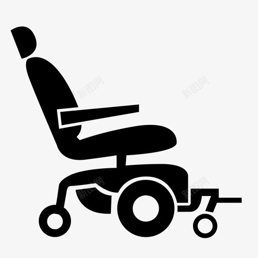滑板车自动轮椅残疾人图标svg_新图网 https://ixintu.com 座椅 残疾人 滑板车 移动椅 自动轮椅 轮椅