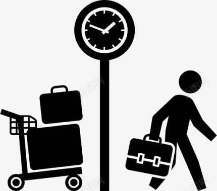 旅客行李商务人员图标图标