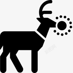 发光驯鹿圣诞素材库鲁道夫雪驯鹿图标高清图片