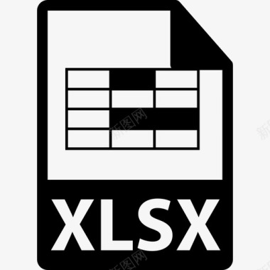 XLSX文件格式界面文件格式图标图标