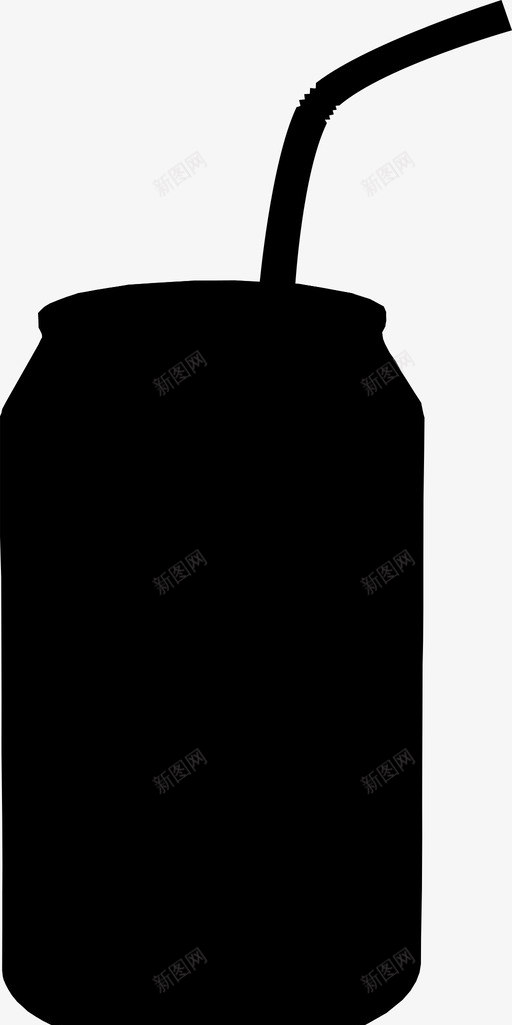 汽水罐铝饮料图标svg_新图网 https://ixintu.com 吸管 容器 汽水 汽水罐 铝 锡罐 饮料