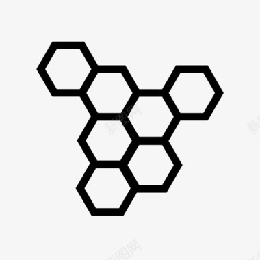 蜂巢蜜蜂几何学图标图标