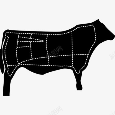 肉牛排精选图标图标