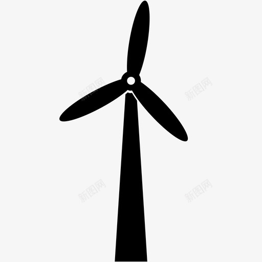 风车螺旋桨风力发电图标svg_新图网 https://ixintu.com 螺旋桨 风力发电 风力涡轮机 风车 风轮
