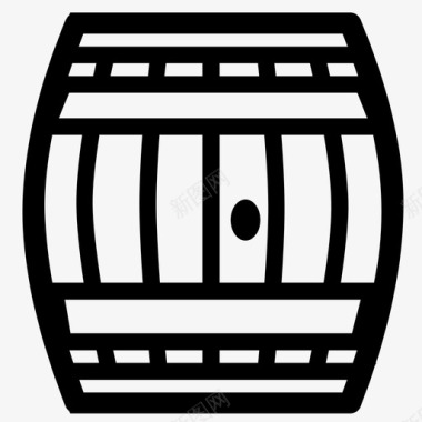 桶葡萄酒储藏室图标图标
