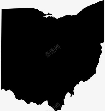 俄亥俄州美国地理位置图标图标