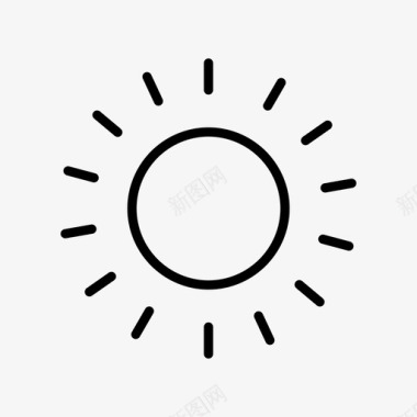 太阳温暖晴朗图标图标