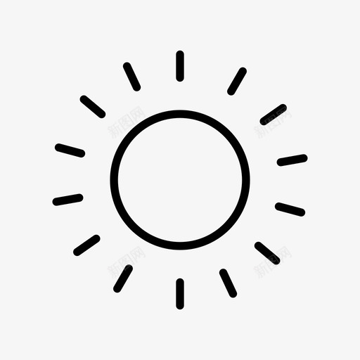 太阳温暖晴朗图标svg_新图网 https://ixintu.com 光 夏天 天气 太阳 明亮 春天 晴朗 温暖 热 预报