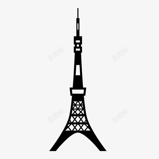 东京塔建筑日本图标svg_新图网 https://ixintu.com 东京塔 地标 建筑 日本 纪念碑