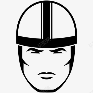 头盔头人防护安全图标图标
