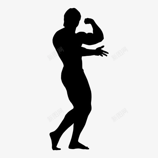 健美运动员健身柔韧性图标svg_新图网 https://ixintu.com 健美运动员 健身 健身房 强壮 柔韧性 男人 肌肉