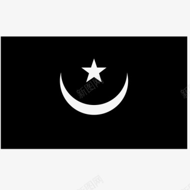 毛里塔尼亚国旗国家月亮图标图标