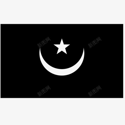 毛里塔尼亚国旗国家月亮图标svg_新图网 https://ixintu.com 国家 星星 月亮 毛里塔尼亚国旗