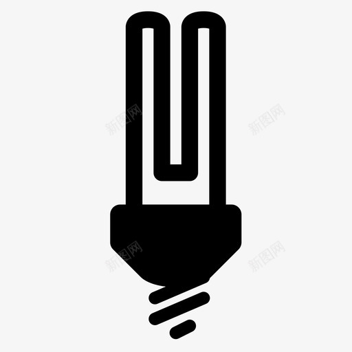 荧光灯泡电节能器图标svg_新图网 https://ixintu.com 可持续发展 灯 灯泡 电 节能器 荧光灯泡