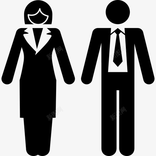商务人士女性团队图标svg_新图网 https://ixintu.com 商务人士 团队 套装 女士 女性 款式 男性 经理