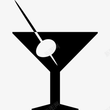 鸡尾酒酒酒吧饮料马提尼图标图标