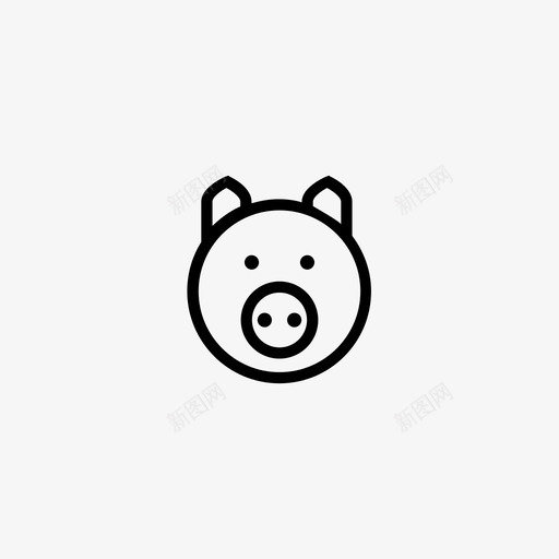 猪食物肉图标svg_新图网 https://ixintu.com 猪 猪肉 肉 食物 餐馆