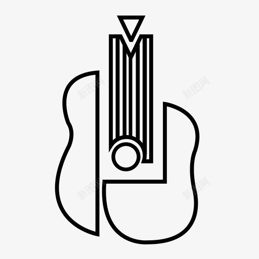 吉他艺术艺术家图标svg_新图网 https://ixintu.com 吉他 毕加索 立体派 绘画 艺术 艺术家