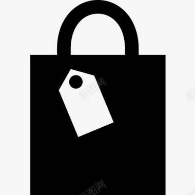 购物袋标签价格标签图标图标