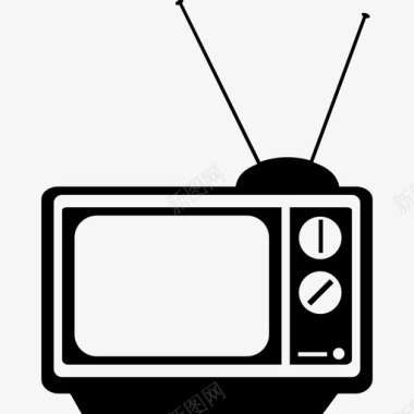 电视阴极射线管娱乐图标图标