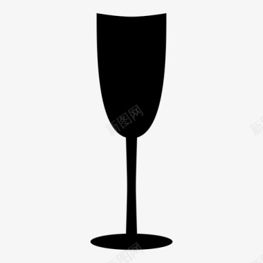 香槟玻璃杯饮酒图标图标