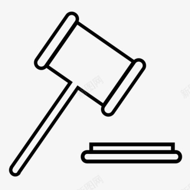 木槌法庭法院图标图标