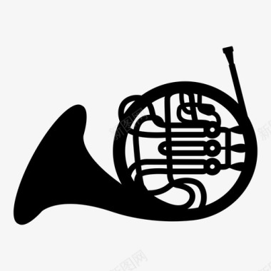 法国喇叭乐队铜管图标图标