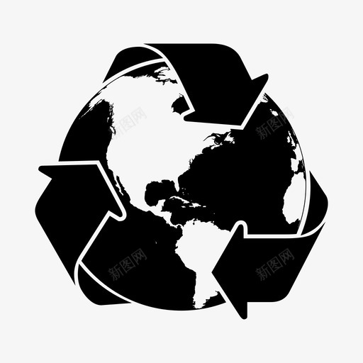 可持续性地球生态图标svg_新图网 https://ixintu.com 可持续性 地球 循环利用 星球 生态